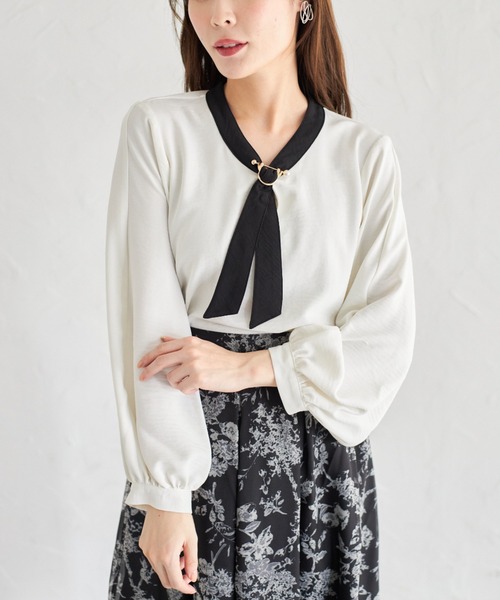 tocco closet(トッコ クローゼット)の「【ZOZO限定】2WAYスリーブブラウス(シャツ/ブラウス・レディース・オフホワイト/ドット/その他/ブラック・M)」の13枚目の写真