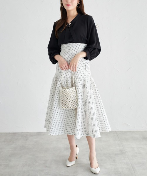 tocco closet(トッコ クローゼット)の「【ZOZO限定】2WAYスリーブブラウス(シャツ/ブラウス・レディース・オフホワイト/ドット/その他/ブラック・M)」の16枚目の写真