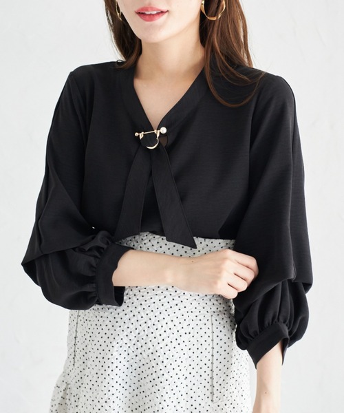 tocco closet(トッコ クローゼット)の「【ZOZO限定】2WAYスリーブブラウス(シャツ/ブラウス・レディース・オフホワイト/ドット/その他/ブラック・M)」の18枚目の写真