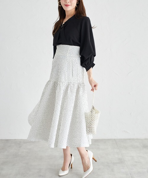 tocco closet(トッコ クローゼット)の「【ZOZO限定】2WAYスリーブブラウス(シャツ/ブラウス・レディース・オフホワイト/ドット/その他/ブラック・M)」の19枚目の写真