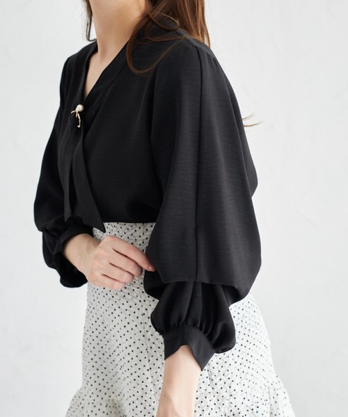 tocco closet(トッコ クローゼット)の「【ZOZO限定】2WAYスリーブブラウス(シャツ/ブラウス・レディース・オフホワイト/ドット/その他/ブラック・M)」の20枚目の写真
