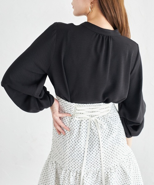 tocco closet(トッコ クローゼット)の「【ZOZO限定】2WAYスリーブブラウス(シャツ/ブラウス・レディース・オフホワイト/ドット/その他/ブラック・M)」の21枚目の写真