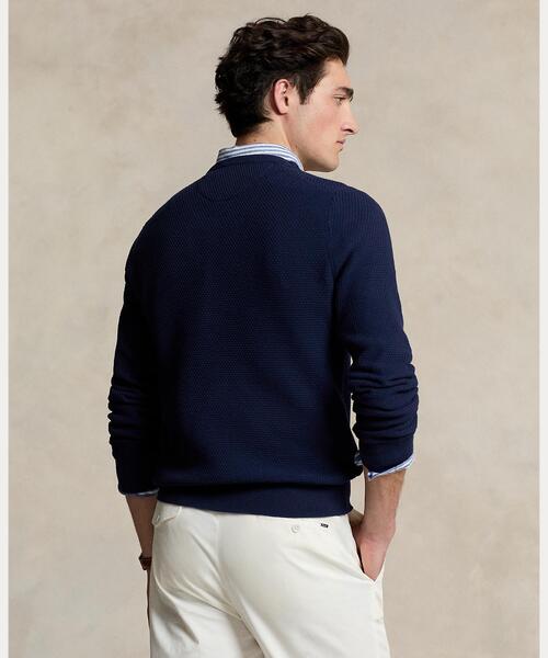 POLO RALPH LAUREN（ポロ ラルフ ローレン）の「テクスチャード コットン セーター（ニット/セーター・メンズ・ネイビー系1・XS/L/M/S/XXL/XL）」の4枚目の写真
