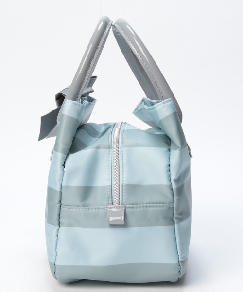 ランバンスポール（LANVIN SPORT)トートバッグ チャコールグレー✕青 ランバン スポール LANVIN SPORT キルトデザインボストンバッグ
