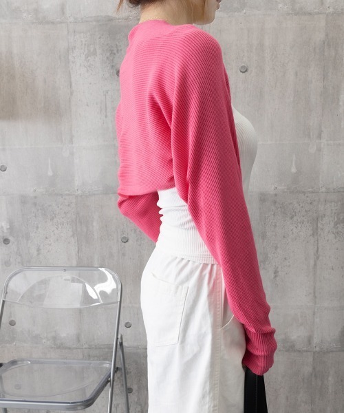 Miniministore(ミニミニストア)の「サマーカーディガン長袖ショート丈 ボレロ(カーディガン/ボレロ・レディース・ブラック/ホワイト/フューシャピンク/アイボリー・FREE)」の18枚目の写真