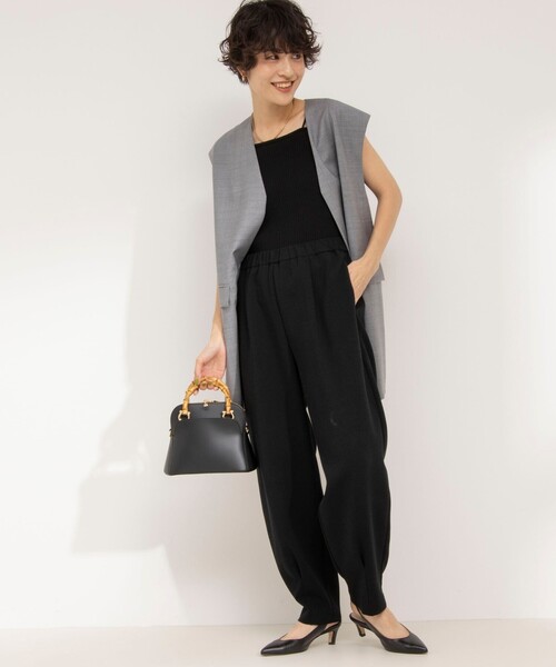 NOLLEY’S（ノーリーズ）の「ウォッシャブルダブルクロスカーブパンツ（その他パンツ・レディース・オフホワイト/ブラック・40/38/36）」の14枚目の写真