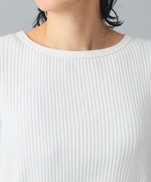 BEAMS BOY(ビームスボーイ)の「maturely / Rib Gimmick Short Sleeves(Tシャツ/カットソー・レディース・ホワイト/ブラック・ONE SIZE)」の10枚目の写真
