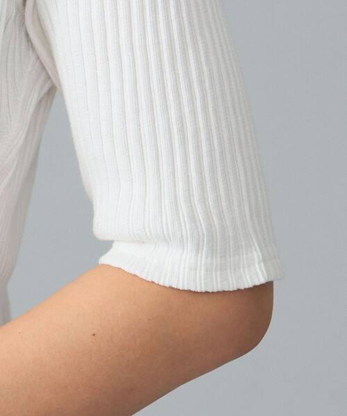BEAMS BOY(ビームスボーイ)の「maturely / Rib Gimmick Short Sleeves(Tシャツ/カットソー・レディース・ホワイト/ブラック・ONE SIZE)」の11枚目の写真