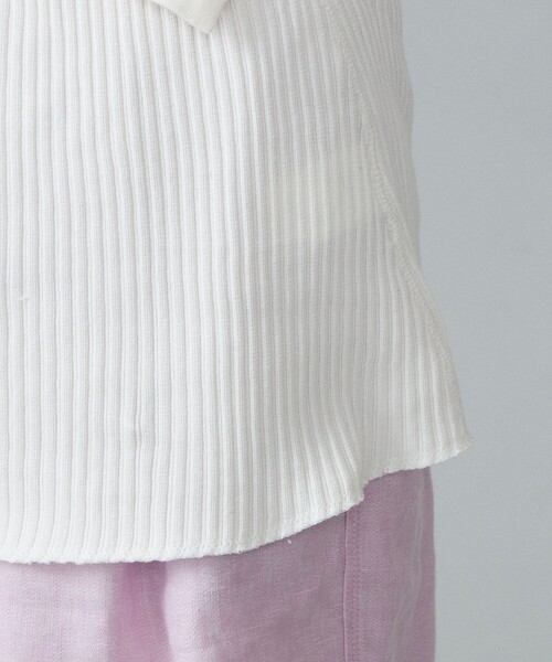 BEAMS BOY(ビームスボーイ)の「maturely / Rib Gimmick Short Sleeves(Tシャツ/カットソー・レディース・ホワイト/ブラック・ONE SIZE)」の12枚目の写真