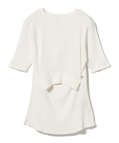 BEAMS BOY(ビームスボーイ)の「maturely / Rib Gimmick Short Sleeves(Tシャツ/カットソー・レディース・ホワイト/ブラック・ONE SIZE)」の22枚目の写真