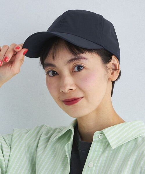 green label relaxing(グリーンレーベルリラクシング)の「コットン ポリエステル キャップ - UVケア -(キャップ・レディース・ベージュ/ネイビー/オフホワイト/ブラック/ダークグレー/モカ・FREE)」の6枚目の写真