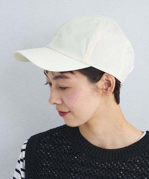 green label relaxing(グリーンレーベルリラクシング)の「コットン ポリエステル キャップ - UVケア -(キャップ・レディース・ベージュ/ネイビー/オフホワイト/ブラック/ダークグレー/モカ・FREE)」の8枚目の写真