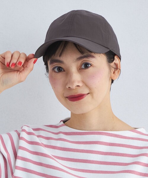 green label relaxing(グリーンレーベルリラクシング)の「コットン ポリエステル キャップ - UVケア -(キャップ・レディース・ベージュ/ネイビー/オフホワイト/ブラック/ダークグレー/モカ・FREE)」の11枚目の写真