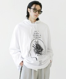 minsobi | ブレイン長袖Tシャツ プリントデザイン ロンT(Tシャツ/カットソー)