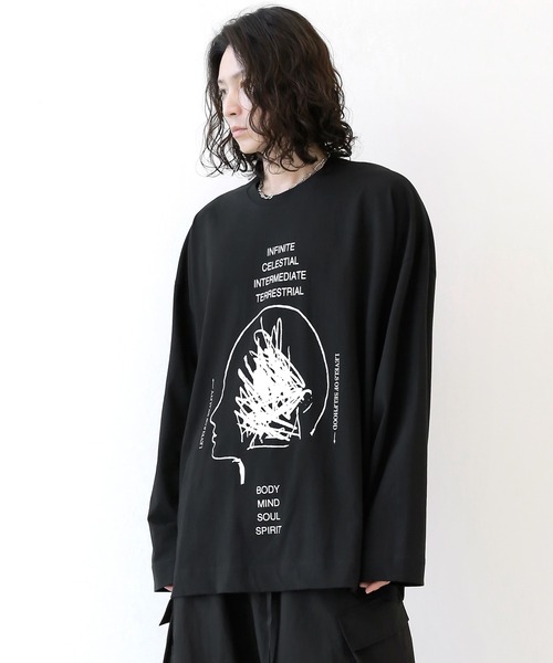 ブレイン長袖Tシャツ プリントデザイン ロンT（Tシャツ/カットソー
