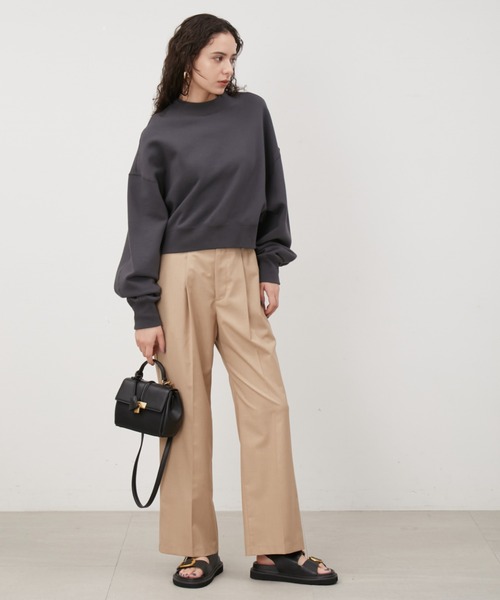 Mila Owen（ミラオーウェン）の「センタープレスタックワイドパンツ（その他パンツ・レディース・ピンク/ベージュ/ライトグレー/ブラック・0/00/1）」の5枚目の写真