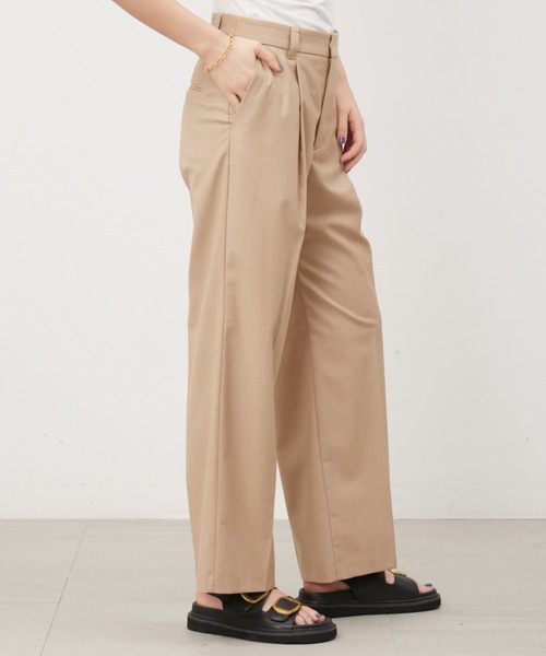 Mila Owen（ミラオーウェン）の「センタープレスタックワイドパンツ（その他パンツ・レディース・ピンク/ベージュ/ライトグレー/ブラック・0/00/1）」の7枚目の写真