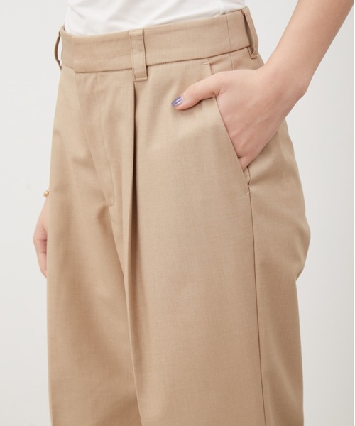 Mila Owen（ミラオーウェン）の「センタープレスタックワイドパンツ（その他パンツ・レディース・ピンク/ベージュ/ライトグレー/ブラック・0/00/1）」の12枚目の写真
