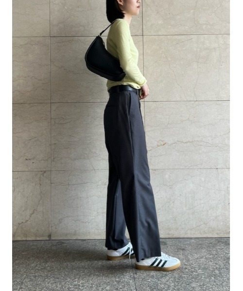 Mila Owen（ミラオーウェン）の「センタープレスタックワイドパンツ（その他パンツ・レディース・ピンク/ベージュ/ライトグレー/ブラック・0/00/1）」の18枚目の写真