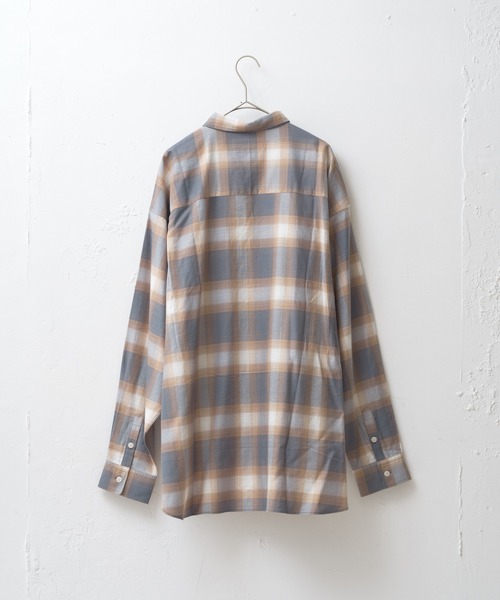 セール】【UNISEX/SETUP対応】オンブレチェックレギュラーカラー