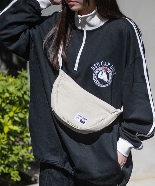 Red Cap Girl(レッドキャプガール)の「【1】〔Red Cap Girl/レッドキャップガール〕ピスタグ付き ミニナイロンバッグ(ボディバッグ/ウエストポーチ・メンズ・アイボリー/カーキ/ブラック/ブルー/グレー/ネイビー・FREE)」の14枚目の写真