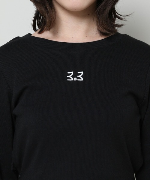 3.3 Field Trip (3.3フィールドトリップ)の「3.3 Field Trip/ソリッドカット バックリボン長袖Tシャツ 2103076(Tシャツ/カットソー・レディース・ブラック/ホワイト・FREE)」の17枚目の写真