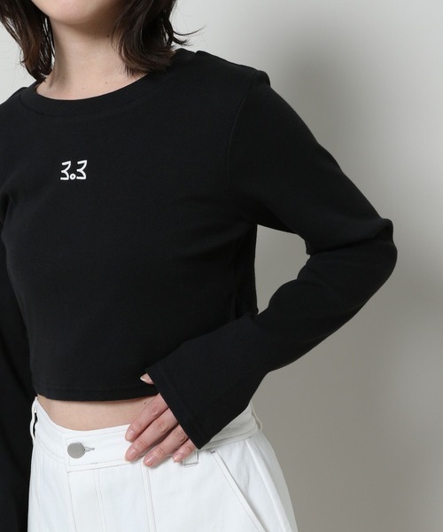 3.3 Field Trip (3.3フィールドトリップ)の「3.3 Field Trip/ソリッドカット バックリボン長袖Tシャツ 2103076(Tシャツ/カットソー・レディース・ブラック/ホワイト・FREE)」の20枚目の写真