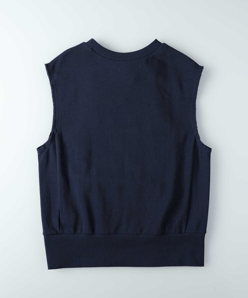 SOMETHING(サムシング)の「【SOMETHING】SWEATBEST スウェットベスト(ベスト・レディース・ネイビー・フリー)」の7枚目の写真