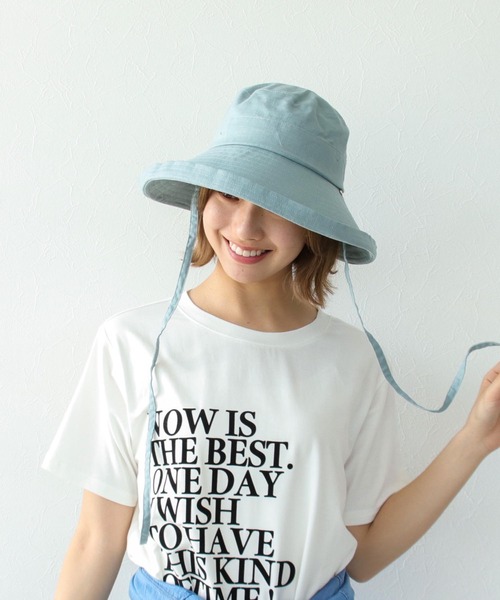 Three Four Time（ｽﾘｰﾌｫｰﾀｲﾑ）の「UVケアアジャスター付きブリーズHAT（ハット・レディース・ピンク系その他/ブルーグレー/アイボリー/チャコールグレー・FREE）」の3枚目の写真