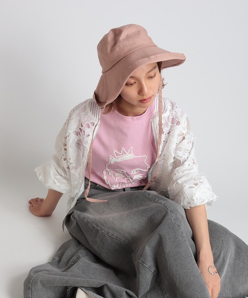 Three Four Time（ｽﾘｰﾌｫｰﾀｲﾑ）の「UVケアアジャスター付きブリーズHAT（ハット・レディース・ピンク系その他/ブルーグレー/アイボリー/チャコールグレー・FREE）」の8枚目の写真