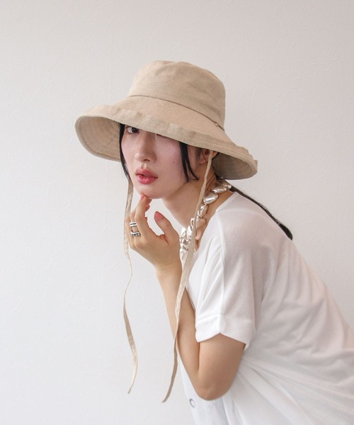 Three Four Time（ｽﾘｰﾌｫｰﾀｲﾑ）の「UVケアアジャスター付きブリーズHAT（ハット・レディース・ピンク系その他/ブルーグレー/アイボリー/チャコールグレー・FREE）」の12枚目の写真