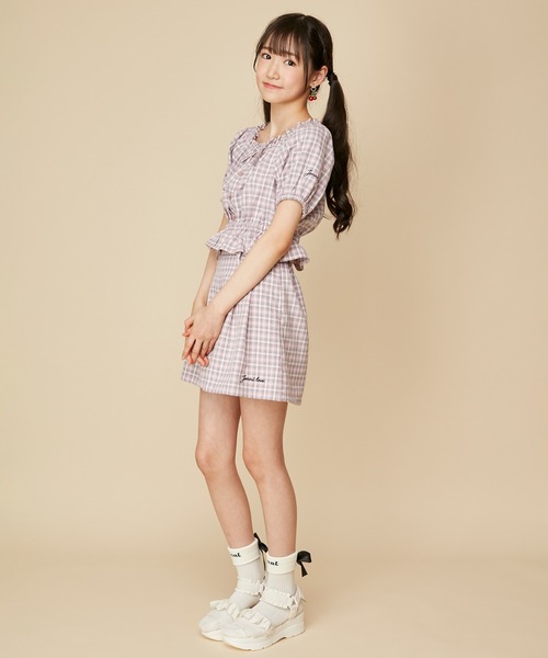 JENNI love（ジェニィラブ）の「2wayチェック柄トップス（シャツ/ブラウス・キッズ・ピンク/イエロー/ブラック・140cm/130cm/160cm/150cm）」の8枚目の写真