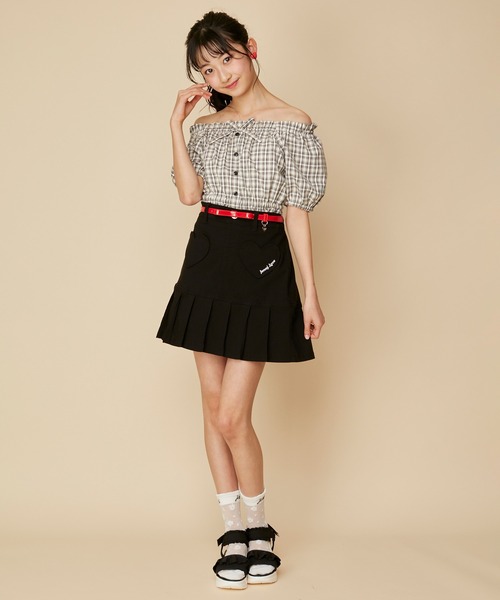 JENNI love（ジェニィラブ）の「2wayチェック柄トップス（シャツ/ブラウス・キッズ・ピンク/イエロー/ブラック・140cm/130cm/160cm/150cm）」の22枚目の写真