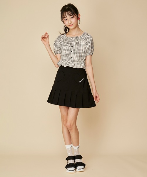 JENNI love（ジェニィラブ）の「2wayチェック柄トップス（シャツ/ブラウス・キッズ・ピンク/イエロー/ブラック・140cm/130cm/160cm/150cm）」の21枚目の写真
