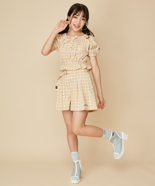 JENNI love（ジェニィラブ）の「2wayチェック柄トップス（シャツ/ブラウス・キッズ・ピンク/イエロー/ブラック・140cm/130cm/160cm/150cm）」の19枚目の写真