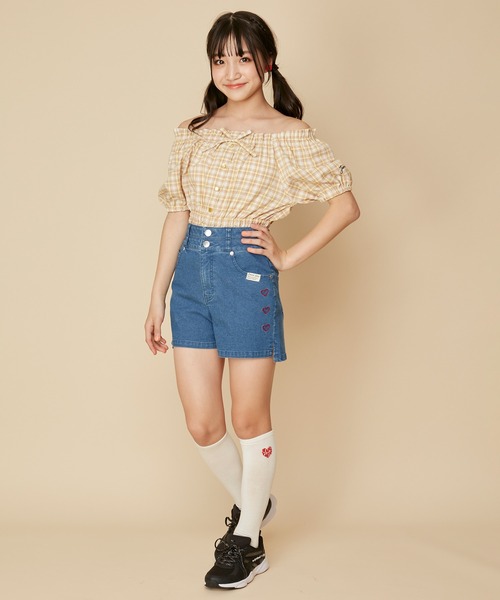 JENNI love（ジェニィラブ）の「2wayチェック柄トップス（シャツ/ブラウス・キッズ・ピンク/イエロー/ブラック・140cm/130cm/160cm/150cm）」の18枚目の写真