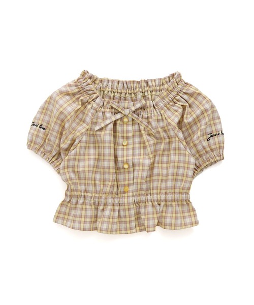 JENNI love（ジェニィラブ）の「2wayチェック柄トップス（シャツ/ブラウス・キッズ・ピンク/イエロー/ブラック・140cm/130cm/160cm/150cm）」の16枚目の写真