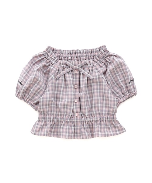 JENNI love（ジェニィラブ）の「2wayチェック柄トップス（シャツ/ブラウス・キッズ・ピンク/イエロー/ブラック・140cm/130cm/160cm/150cm）」の12枚目の写真