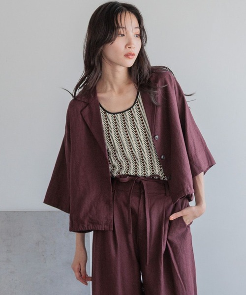 LOWRYS FARM(ローリーズファーム)の「ノルマンディショートシャツSS 986519(シャツ/ブラウス・レディース・イエロー/アイボリー/チャコールグレー/ブルー/ブラウン・FREE)」の3枚目の写真