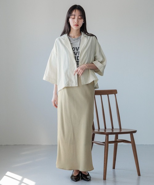 LOWRYS FARM(ローリーズファーム)の「ノルマンディショートシャツSS 986519(シャツ/ブラウス・レディース・イエロー/アイボリー/チャコールグレー/ブルー/ブラウン・FREE)」の13枚目の写真