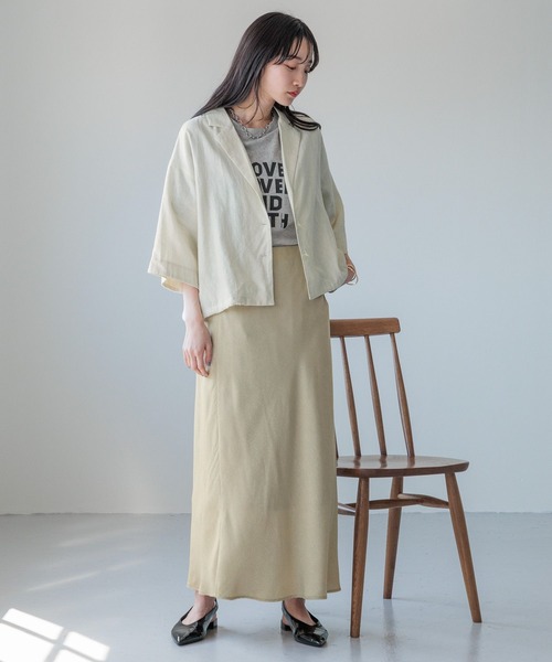 LOWRYS FARM(ローリーズファーム)の「ノルマンディショートシャツSS 986519(シャツ/ブラウス・レディース・イエロー/アイボリー/チャコールグレー/ブルー/ブラウン・FREE)」の14枚目の写真