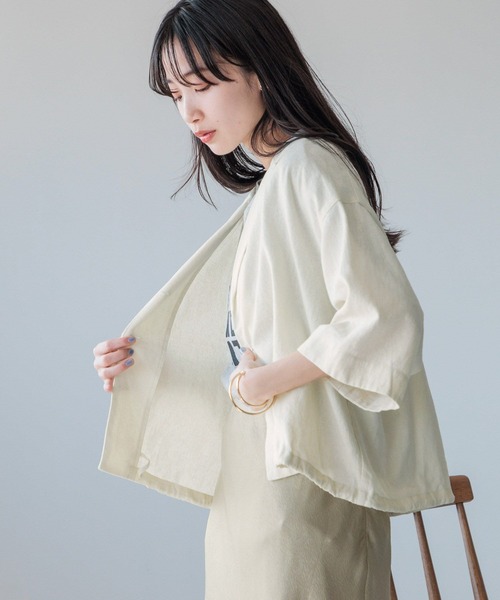 LOWRYS FARM(ローリーズファーム)の「ノルマンディショートシャツSS 986519(シャツ/ブラウス・レディース・イエロー/アイボリー/チャコールグレー/ブルー/ブラウン・FREE)」の16枚目の写真