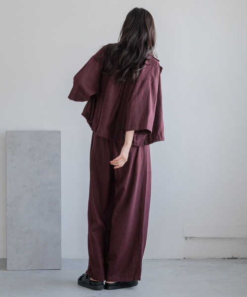 LOWRYS FARM(ローリーズファーム)の「ノルマンディショートシャツSS 986519(シャツ/ブラウス・レディース・イエロー/アイボリー/チャコールグレー/ブルー/ブラウン・FREE)」の9枚目の写真