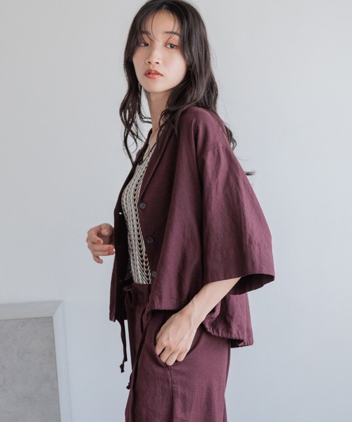 LOWRYS FARM(ローリーズファーム)の「ノルマンディショートシャツSS 986519(シャツ/ブラウス・レディース・イエロー/アイボリー/チャコールグレー/ブルー/ブラウン・FREE)」の11枚目の写真