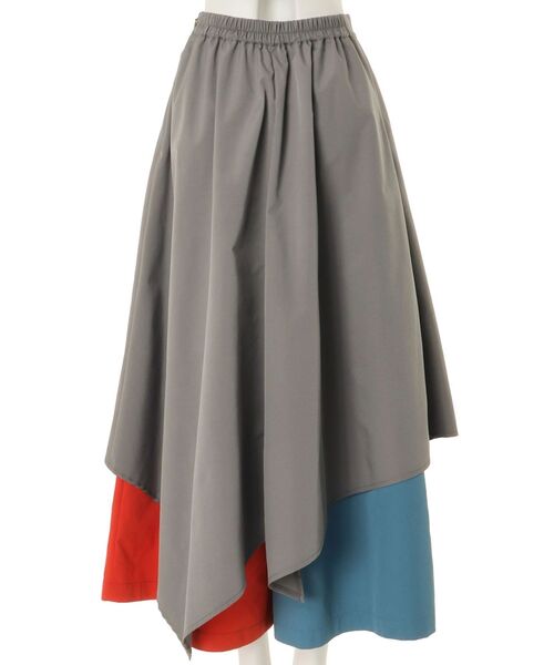 UN3D. アシンメトリーレイヤードパンツ　36 着画あり】UN3D.アシンメトリーレイヤードパンツ