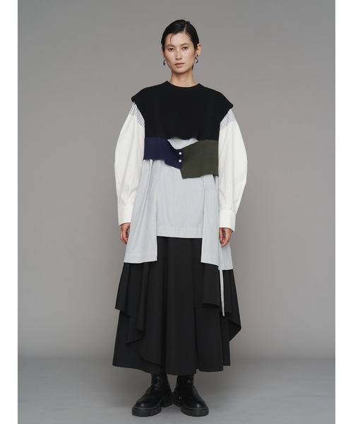 ASYMME LAYERED PT / アシメレイヤードパンツ（その他パンツ）｜UN3D