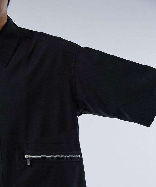 UNITED TOKYO(ユナイテッドトウキョウ)の「スーツウール ジップシャツブルゾン(ブルゾン・メンズ・ブラック/ダークグレー・1/2)」の11枚目の写真