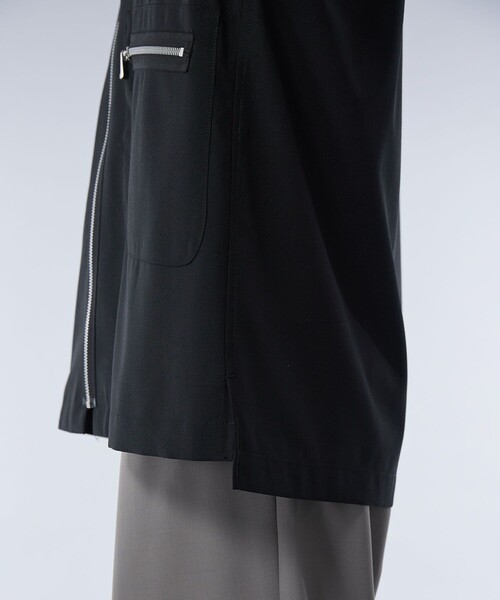 UNITED TOKYO(ユナイテッドトウキョウ)の「スーツウール ジップシャツブルゾン(ブルゾン・メンズ・ブラック/ダークグレー・1/2)」の9枚目の写真