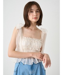SNIDEL（スナイデル）の「シャーリングリボンビスチェ（シャツ