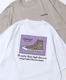 CONVERSE/コンバース オーバーサイズ オールスター スニーカー フロント バック サガラ刺繍 半袖Tシャツ/レディース メンズ